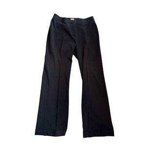 Caslon Wide Leg Trousers Women 12 Black Cuffed Professional Office Workwear